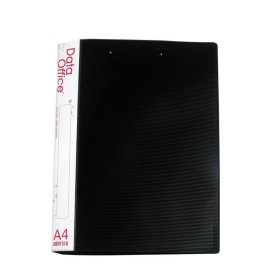 Carpeta A4 Data Office Negra con Doble Sujetador