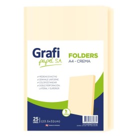 Folder Manila Grafipapel A4 Crema x 25 Unidades