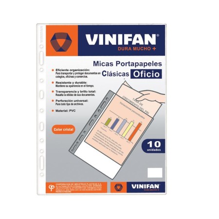 Micas Portapapeles Vinifan Oficio Clásicas x 10 Unidades