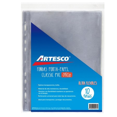 Micas Porta Papel Artesco Oficio Classic PVC x 10 Unidades
