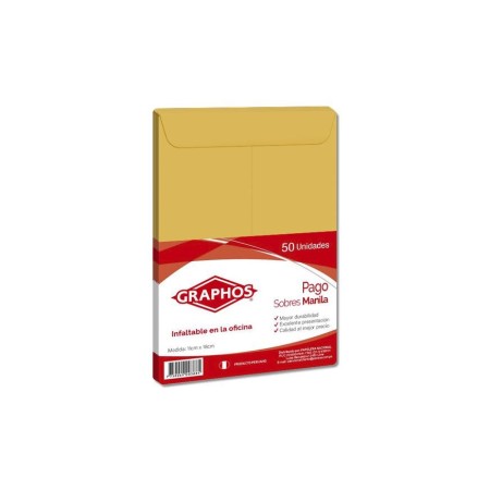 Sobres Manila Graphos Pago x 50 Unidades