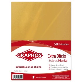 Sobres Manila Graphos Extra Oficio x 50 Unidades