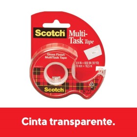 Cinta Transparente Scotch 3M MultiTask 19 mm x 16.5 m con Dispensador