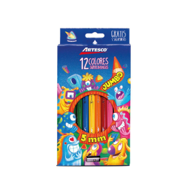 Colores Largos Jumbo Artesco Triangulares X 12 Und