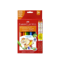 Colores Largos Jumbo Faber Castell Triangulares + 2 Lápices X 12 Und