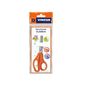 Tijera Vinifan 5'' Mango Naranja X 1 Und