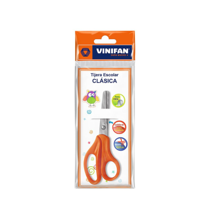 Tijera Vinifan 5'' Mango Naranja X 1 Und