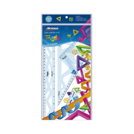 Juego De Escuadras Artesco Irrompible X 30 Cm